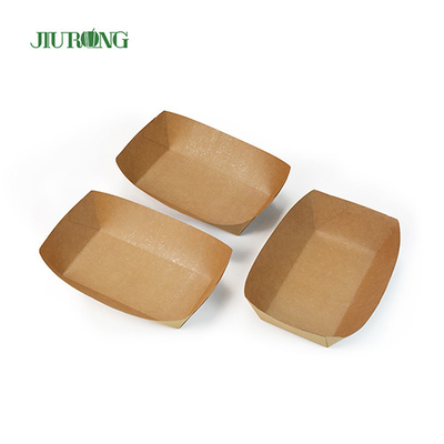 Envase de papel biodegradable impreso aduana de BSCI para la hamburguesa del perrito caliente