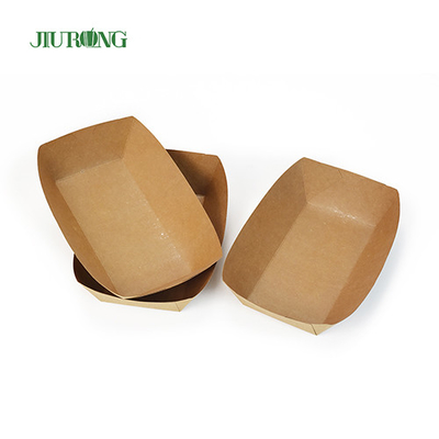 Envase de papel biodegradable impreso aduana de BSCI para la hamburguesa del perrito caliente