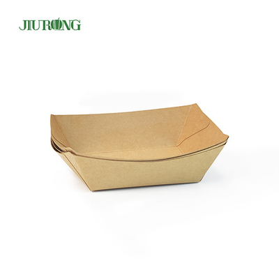 Bandejas de papel desechables biodegradables ODM para servir, longitud de 175 cm, logotipo personalizado