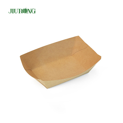 Bandejas de papel desechables biodegradables ODM para servir, longitud de 175 cm, logotipo personalizado