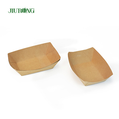 Bandejas de papel desechables biodegradables ODM para servir, longitud de 175 cm, logotipo personalizado