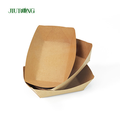 Bandejas de papel desechables biodegradables ODM para servir, longitud de 175 cm, logotipo personalizado