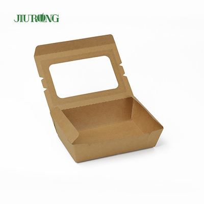 Contenedor de papel biodegradable personalizado 12x12x6cm Papel Kraft Impermeable