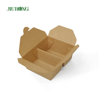 Envase de papel biodegradable de empaquetado para llevar 1480ml para la charcutería