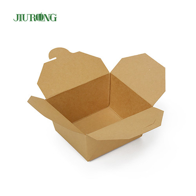 Categoría alimenticia biodegradable sin blanquear del envase 1080ml del papel de Kraft