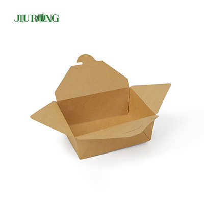 Envases de papel desechables biodegradables plegables Jiurong con tapas