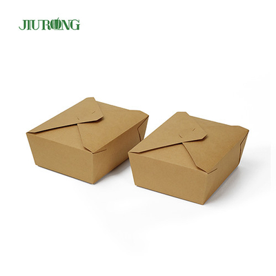 Envases de papel desechables biodegradables plegables Jiurong con tapas