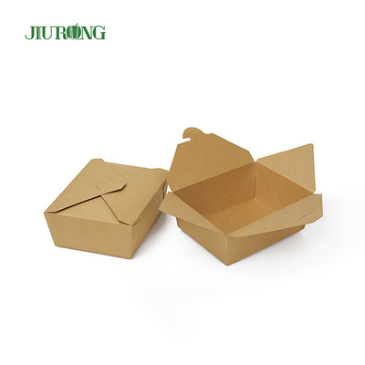 Envases de papel desechables biodegradables plegables Jiurong con tapas