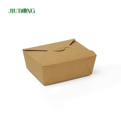 Envases de papel desechables biodegradables plegables Jiurong con tapas