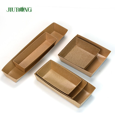 Longitud biodegradable acanalada a prueba de aceite del envase de papel 135m m para los anillos de espuma