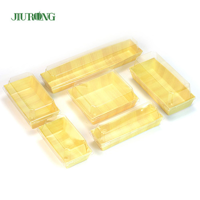 Bandeja biodegradable reciclada 180m m del sushi del papel del envase de alimentos para la tienda de la comida