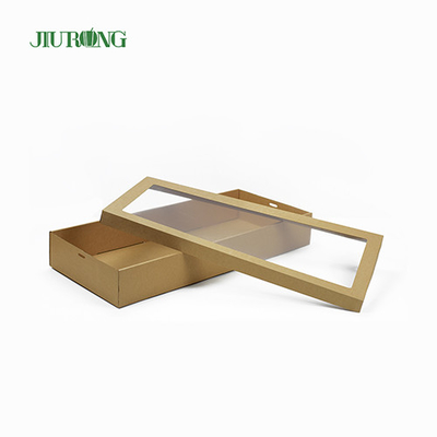 Envases para llevar biodegradables respetuosos con el medio ambiente, papel corrugado de 150 mm