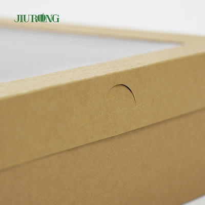 Envases para llevar biodegradables respetuosos con el medio ambiente, papel corrugado de 150 mm
