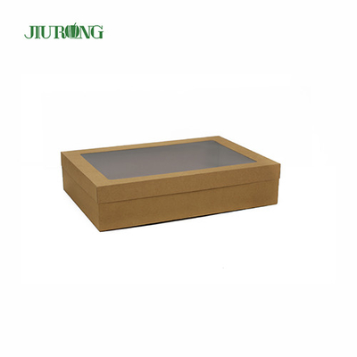 Papel Kraft biodegradable amistoso de los envases 900ml de la entrega de la comida de Eco