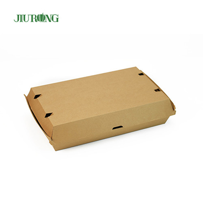 fiambrera kraft de papel de grado alimenticio para llevar respetuosa con el medio ambiente de 2100 ml