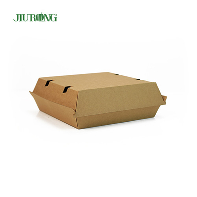 F flute Recipientes ecológicos para llevar Botes de comida de papel marrón de 700 ml