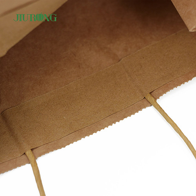 Manejar los bolsos biodegradables de papel reciclado ISO9001 a prueba de grasa aprobado