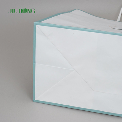 bolsas de papel recicladas Kraft blancas biodegradables de 280 mm con asas
