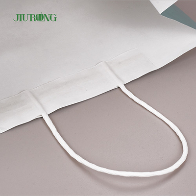 bolsas de papel recicladas Kraft blancas biodegradables de 280 mm con asas