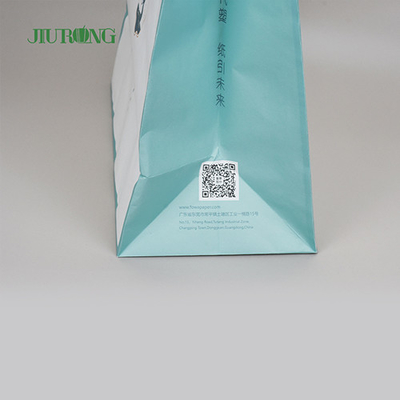 bolsas de papel recicladas Kraft blancas biodegradables de 280 mm con asas