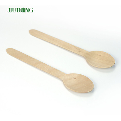 Cubiertos desechables biodegradables de bambú, vajilla, tenedor de madera, 95mm