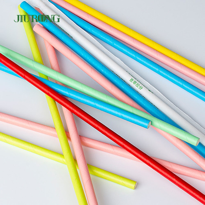 Papel biodegradable de encargo Straw For Coffee Drink Bendable 150m m
