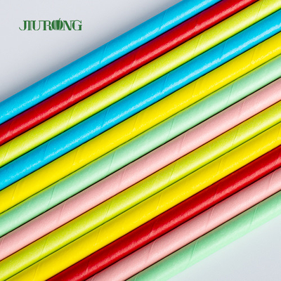Papel biodegradable de encargo Straw For Coffee Drink Bendable 150m m