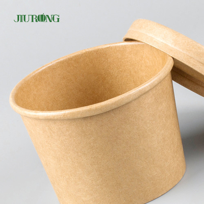 El doble biodegradable PE del cuenco de papel de la sopa del papel de Kraft cubrió