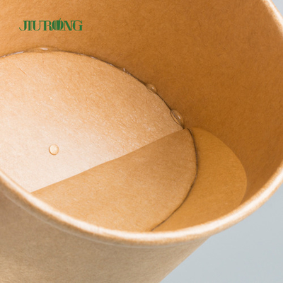 El doble biodegradable PE del cuenco de papel de la sopa del papel de Kraft cubrió