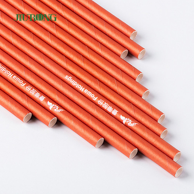 Papel biodegradable recto de encargo Straw For Fast Food LFGB