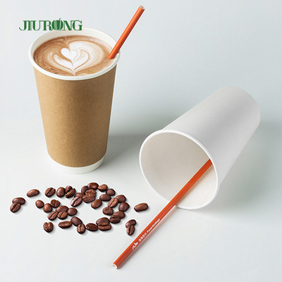 Papel biodegradable recto de encargo Straw For Fast Food LFGB