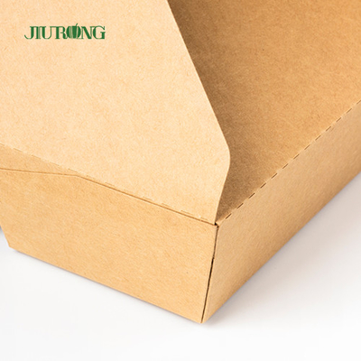 Envase de empaquetado de papel biodegradable de Kraft Togo Box Fast Food Takeaway