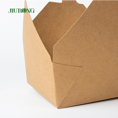 Envase de empaquetado para llevar de papel disponible de la entrega de los alimentos de preparación rápida de la fiambrera de Kraft