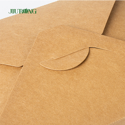 Envase de empaquetado para llevar de papel disponible de la entrega de los alimentos de preparación rápida de la fiambrera de Kraft
