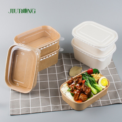 De un sólo recinto llévese el cuenco de ensalada del papel de Kraft del envase de comida que empaqueta con la tapa del ANIMAL DOMÉSTICO