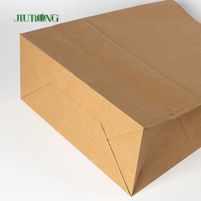 Bolsa de papel el SOS Brown Kraft con el acondicionamiento de los alimentos reciclado manija del almuerzo