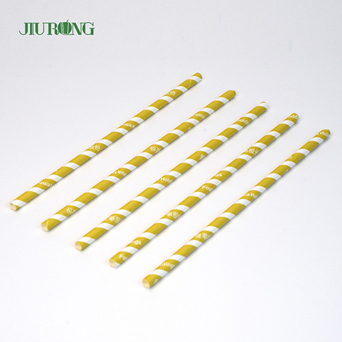 Categoría alimenticia coloreada de las pajitas de beber del papel biodegradable de Kraft 10*250m m