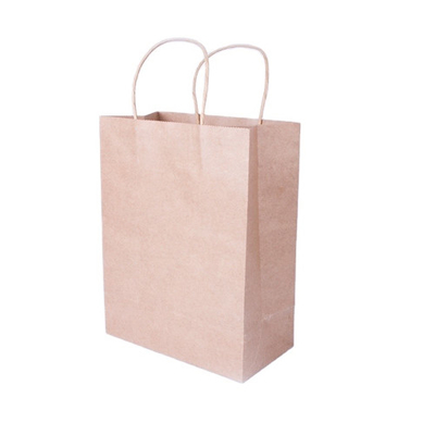 Impresión amistosa ecológica modificada para requisitos particulares del logotipo de Eco 280m m de la bolsa de papel de la manija plana