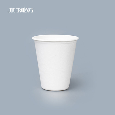 Tazas de café de papel biodegradables acanaladas blancas 10oz 12oz de una sola pared