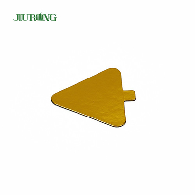 Niños DIY triángulo Mini pastel tablero dorado 93*88mm papel de aluminio de calidad alimentaria