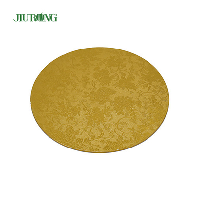 Abono para el hogar Tablero de pastel de oro de 10 pulgadas Tambor de pastel corrugado de grado alimenticio de 24 cm