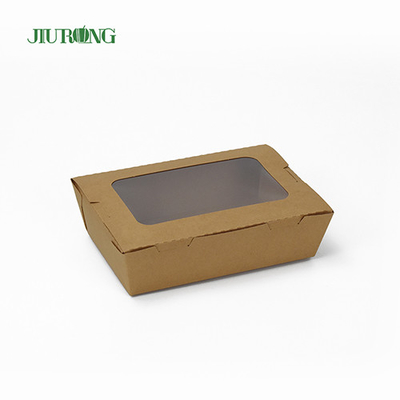 Contenedor de papel biodegradable personalizado 12x12x6cm Papel Kraft Impermeable