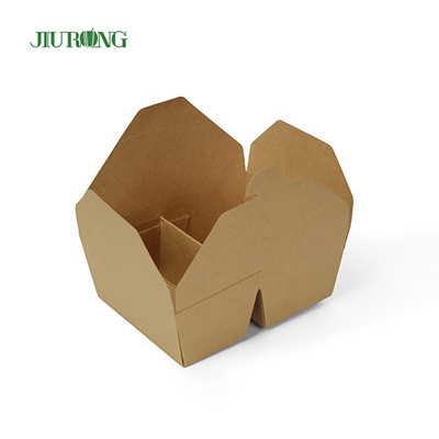 Envase de papel biodegradable de empaquetado para llevar 1480ml para la charcutería